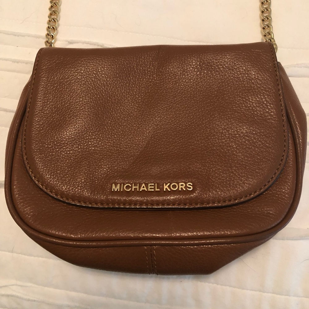 Michael Kors crossbody flap bag in cognac